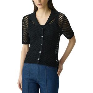 Theory Womens  Camp Shirt, Black